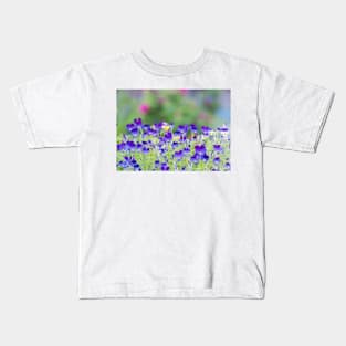 Little Purple Pansies Cottage Garden Kids T-Shirt